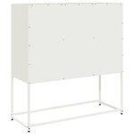 vidaXL Buffet blanc 100 5x39x107 cm acier laminé à froid
