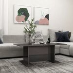 vidaXL Table basse gris brillant 103 5x60x40 cm bois d'ingénierie