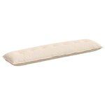 vidaXL Coussin de Dos Beige 200 x 50 cm Tissu en microfibre