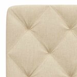 vidaXL Coussin de tête de lit crème 80 cm tissu