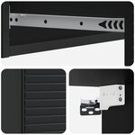 vidaXL Table d'appoint murale Noir 87 5 x 34 5 x 17 cm