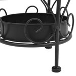 vidaXL Porte-parapluie Style vintage Métal 26 x 46 cm Noir