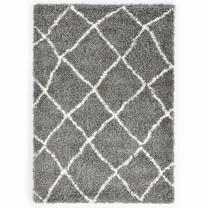 vidaXL Tapis Treillis Gris 230 x 160 cm Polypropylène