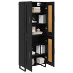 vidaXL Haut Armoire Chêne noir 69 5 x 34 x 180 cm Bois d'ingénierie