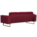 vidaXL Ensemble de canapé 2 Pièces Tissu Rouge bordeaux