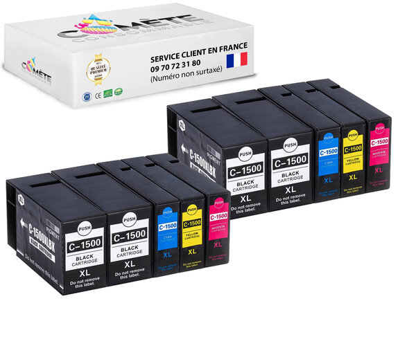 1500XL - 10 cartouches compatibles pour Canon 1500 XL - COMETE
