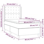vidaXL Sommier à lattes de lit matelas LED Vert foncé 90x190cm Velours