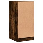 vidaXL Armoire latérale avec portes en verre chêne fumé 35x37x75 5 cm
