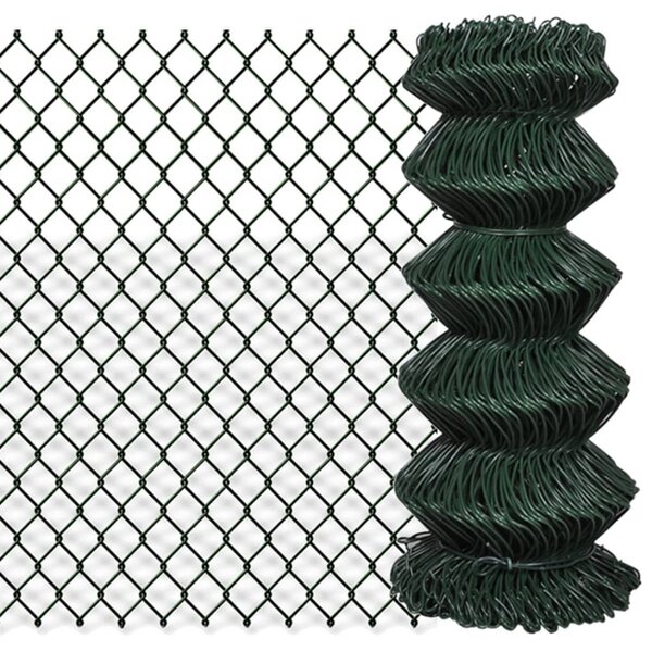 vidaXL Clôture à mailles losangées Acier 0 8x25 m Vert
