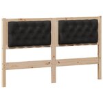 vidaXL Tête de lit Autre Marron et noir 150 cm Bois massif en pin