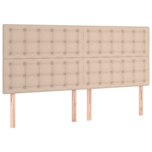 vidaXL Têtes de lit 4 Pièces Cappuccino 80x5x78/88 cm Similicuir