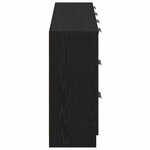 vidaXL Buffet Chêne noir 120 x 30 x 70 cm Bois d'ingénierie