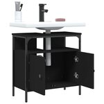 vidaXL Armoire lavabo de salle de bain noir 60x30x60 cm