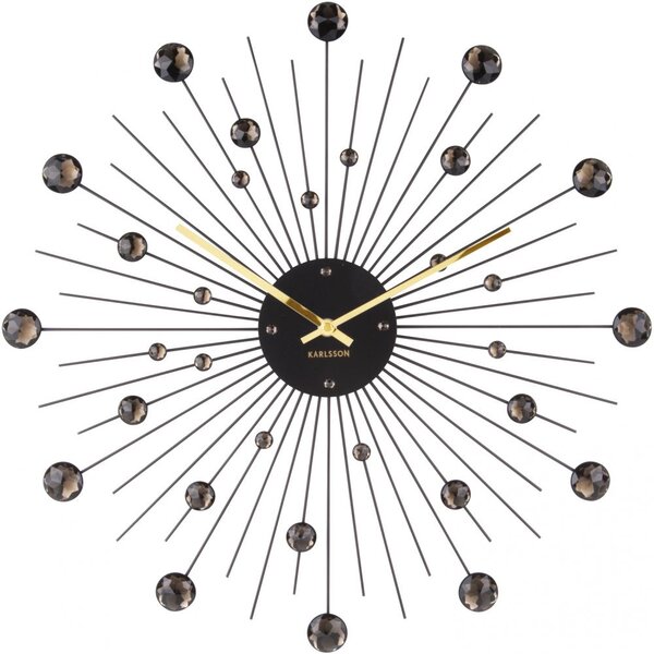 Horloge ronde en métal sunburst 50 cm