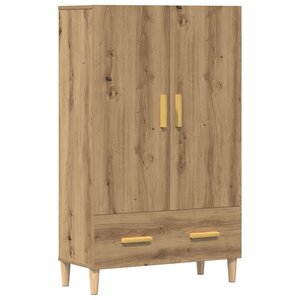 vidaXL Buffet chêne artisanal 70x31x115 cm bois d'ingénierie
