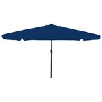 vidaXL Parasol de jardin 395 x 395 x 245 cm Polyester Rond Azur