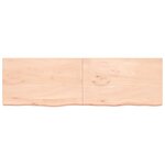 vidaXL Étagère murale 200x60x(2-6) cm bois de chêne massif non traité