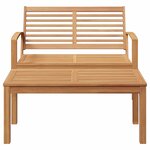 vidaXL Ensemble de canapé de jardin Naturel Bois de teck solide