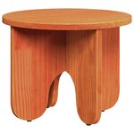 vidaXL Table basse 2 Pièces Brun cire Bois de pin massif