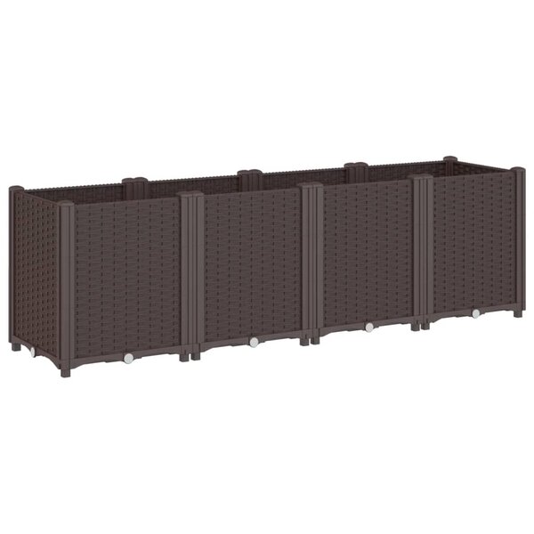 vidaXL Jardinière marron 160x40x53 cm polypropylène