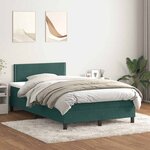 vidaXL Sommier à lattes de lit et matelas vert foncé 120x220cm velours