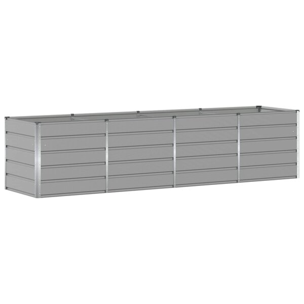 vidaXL Jardinière Gris clair 240 x 80 x 75 cm Acier