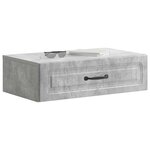 vidaXL Table d'appoint murale Gris béton 59 x 34 5 x 17 cm