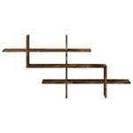 vidaXL Étagère murale chêne fumé 124 5x18x60 5 cm bois d'ingénierie