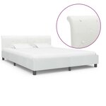 vidaXL Cadre de lit Blanc Similicuir 180 x 200 cm