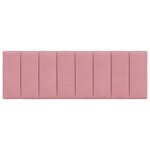 vidaXL Coussin de tête de lit rose 140 cm velours