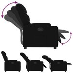 vidaXL Fauteuil inclinable en tissu noir