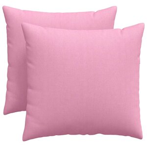 vidaXL Coussins de canapé 2 Pièces Rose 50 x 50 cm tissu
