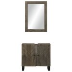 vidaXL Ensemble de meubles salle de bain 2 Pièces noir manguier massif