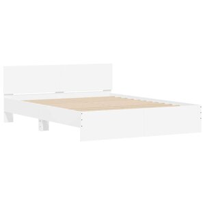vidaXL Cadre de lit Blanc 150 x 200 cm Bois d'ingénierie