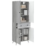 vidaXL 2 Pièces Sonoma gris