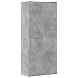 vidaXL Armoire à chaussures Gris béton 80x39x178 cm Bois d'ingénierie