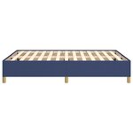 vidaXL Cadre de lit sans matelas bleu 140x190 cm tissu