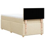 vidaXL Sommier à lattes de lit avec matelas Crème 90x200 cm Tissu