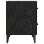 vidaXL Armoire de lit avec tiroir 2 Pièces Chêne noir 40 x 35 x 47 5 cm