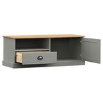 vidaXL Meuble TV VIGO gris 106x40x40 cm bois massif de pin