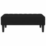 vidaXL banc avec coussin Noir 113 x 57 x 39 cm Velours
