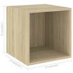 vidaXL Ensemble de meubles TV 2 Pièces Chêne sonoma Bois d'ingénierie
