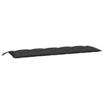 vidaXL Coussins de banc jardin lot de 2 noir 180x50x7 cm tissu Oxford