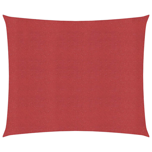 vidaXL Voile d'ombrage 160 g/m² Rouge 6x6 m PEHD
