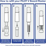 Recharge pour Marqueur V BOARD MASTER Rouge x 12 PILOT