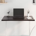 vidaXL Dessus de table bois chêne massif traité bordure assortie