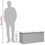 vidaXL Banc de jardin avec coussin marron 110x40x44 cm résine tressée