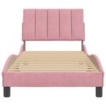 vidaXL Cadre de lit sans matelas Hanko rose 80x200 cm velours