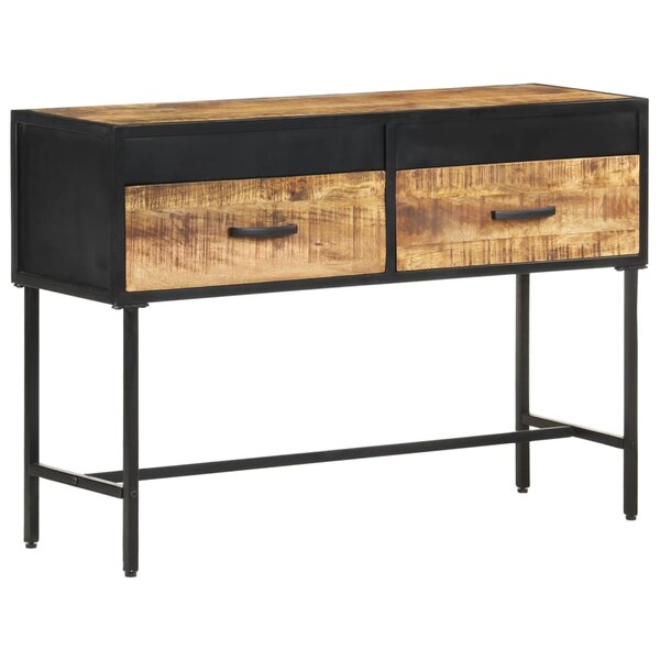 vidaXL Table console 110x35x75 cm Bois de manguier brut