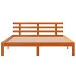 vidaXL Cadre de lit sans matelas cire marron 150x200cm bois pin massif